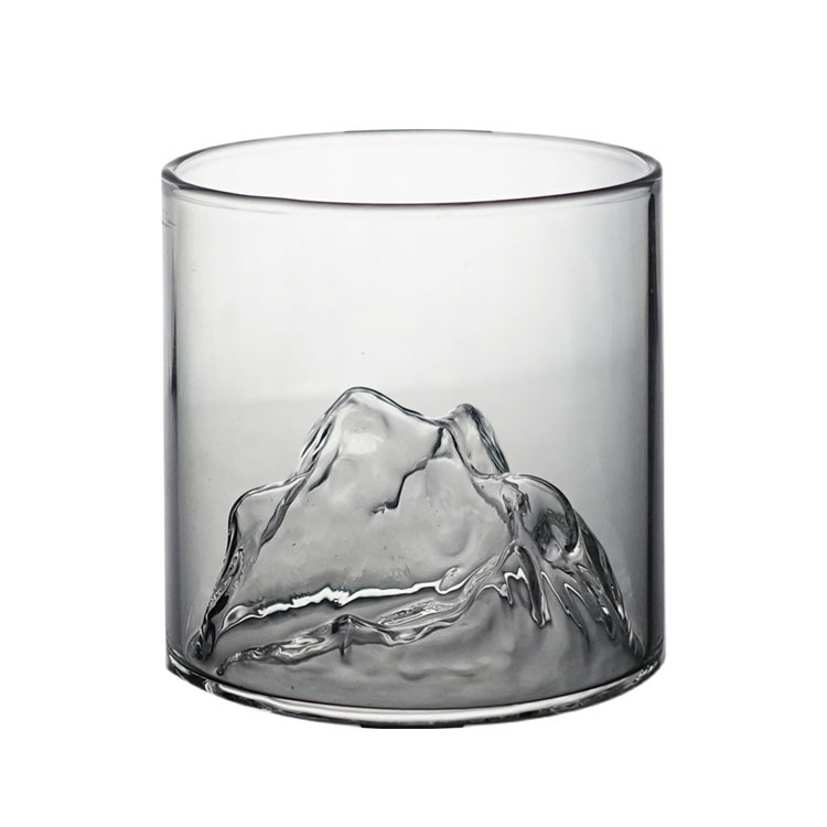 Customized wine glasses, mountain viewing and mountain storage cups, Fuji Mountain high borosilicate glass transparent cups, household glass red wine glasses Item Picture