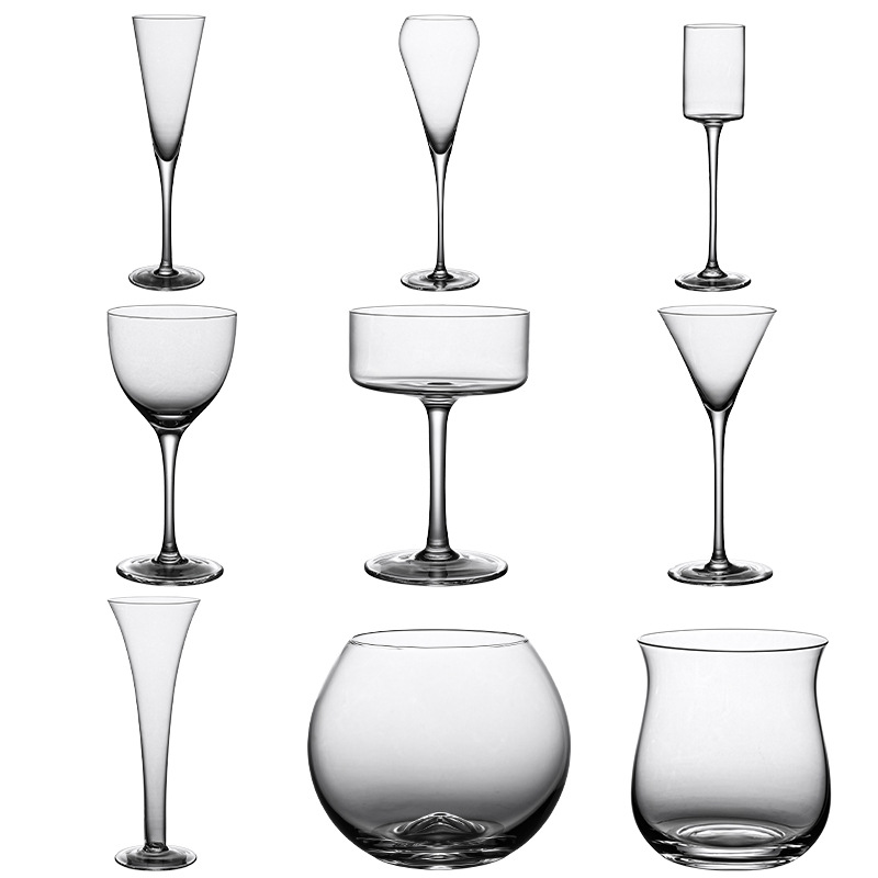 Cross-border red wine glasses, high-footed glass sparkling wine glasses, champagne glasses, European white wine glasses, whisky tasting glasses, logo Application Scenario
