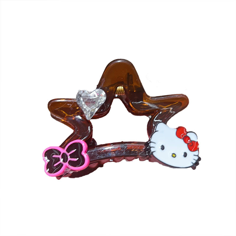 Shark hair clips for women with a high-end look, colorful letter cherry five-pointed star headwear, hair clips at the back of the head, and hair curls Item Picture