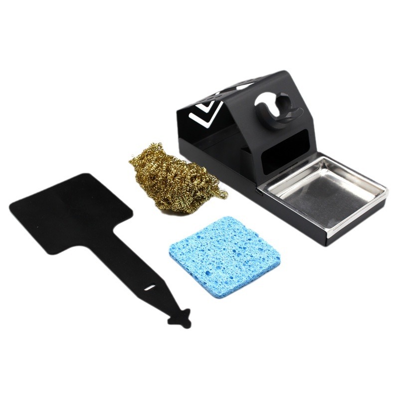 T12 metal soldering iron stand, white light 9501 electric handle, fixed stand, anti-static multi-functional seat, soldering equipment Item Picture