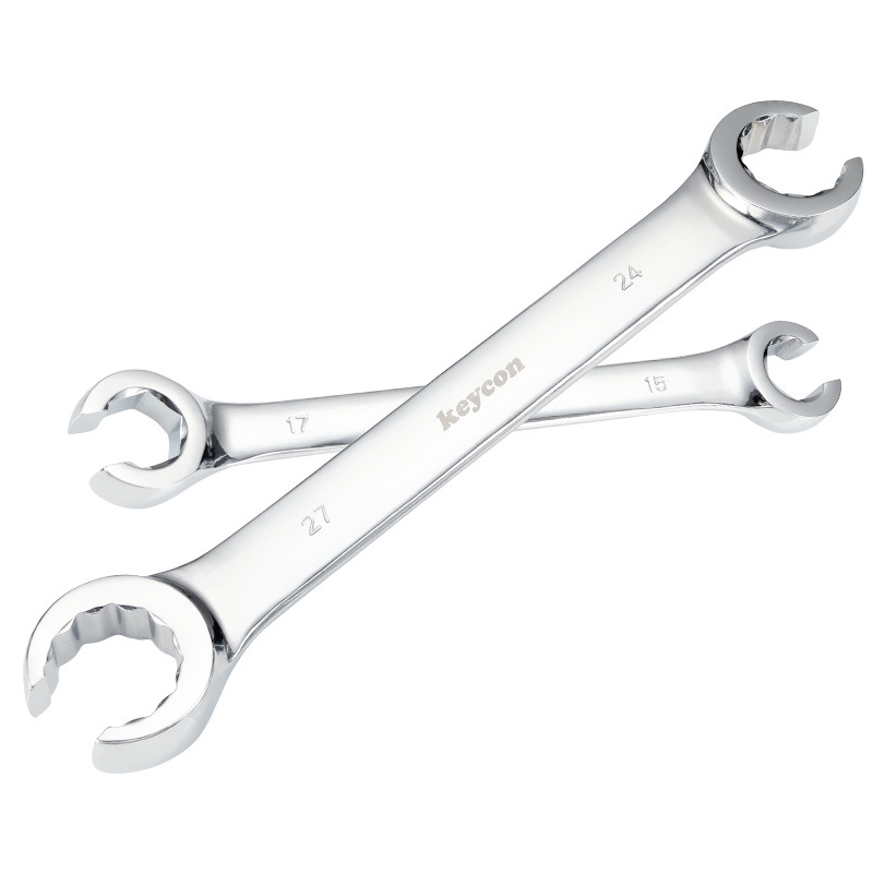 keycon Jinkai Double-head open-end oil pipe wrench with notches and forks, brake oil pipe disassembly wrench set Item Picture