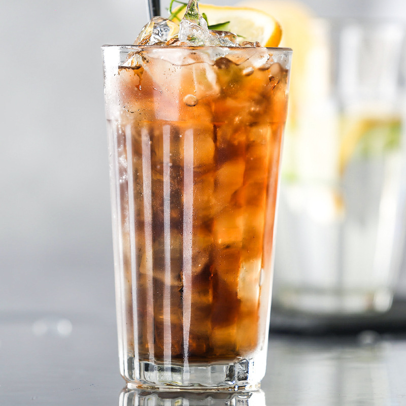 Libby Creative straight striped glass cups, striped juice cups, beverage cups, iced spirits cups, beer mugs, water cups Specification drawing