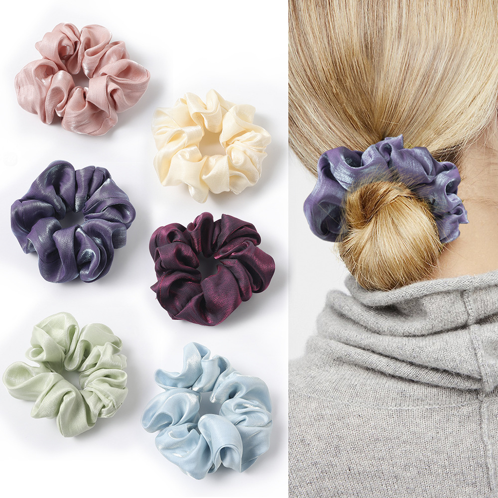 Qiyue Simple Fabric Large Intestine Hair Tie, hair tie, ponytail hair tie, pig large intestine hair tie, hair accessory and head accessory wholesale details Picture