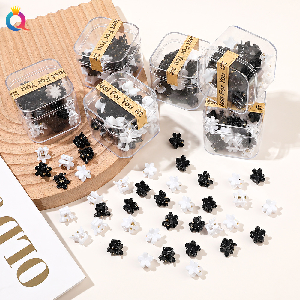 Qiyue Cross-border Box Small hair Clips, mini small hair clips, broken hair bangs clips, back of the head hair clips, hair accessories wholesale full figure