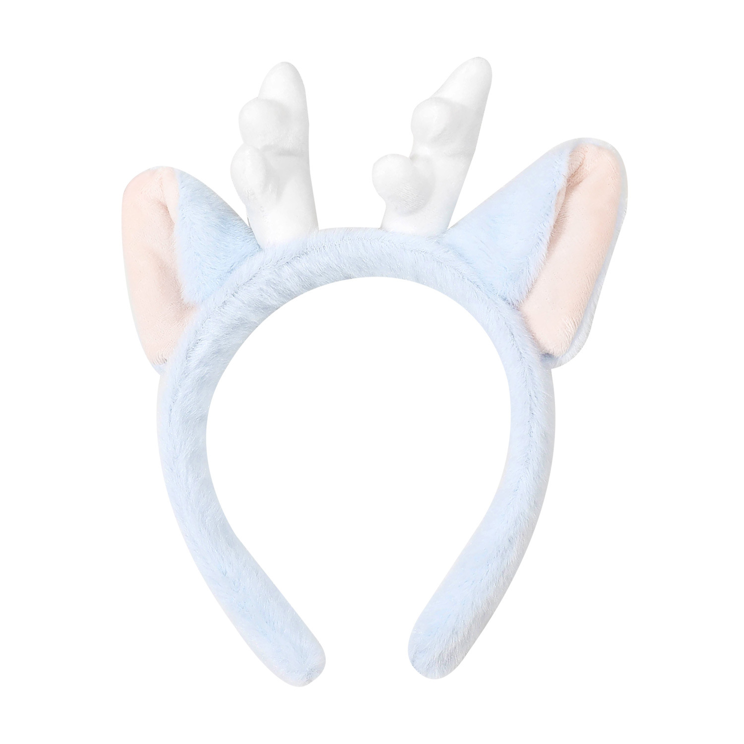 Wholesale of Qiyue plush antler cute hair bands, high skull top face wash hair bands, high-end cartoon headbands, headscarves and hair accessories Item Picture