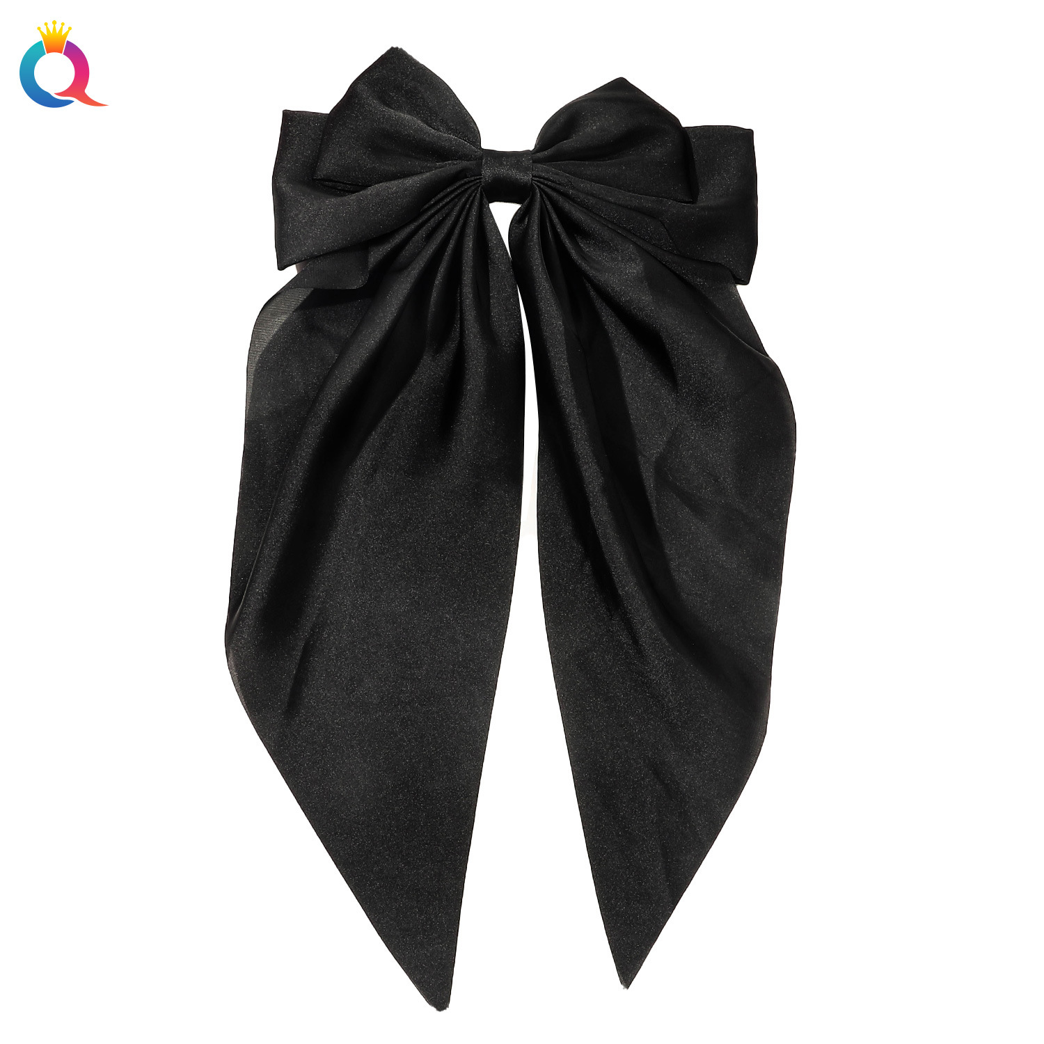 Wholesale of high-quality bow hair clips, long ribbons, large vintage spring clips and elegant hair accessories from Qiyue Amazon Item Picture
