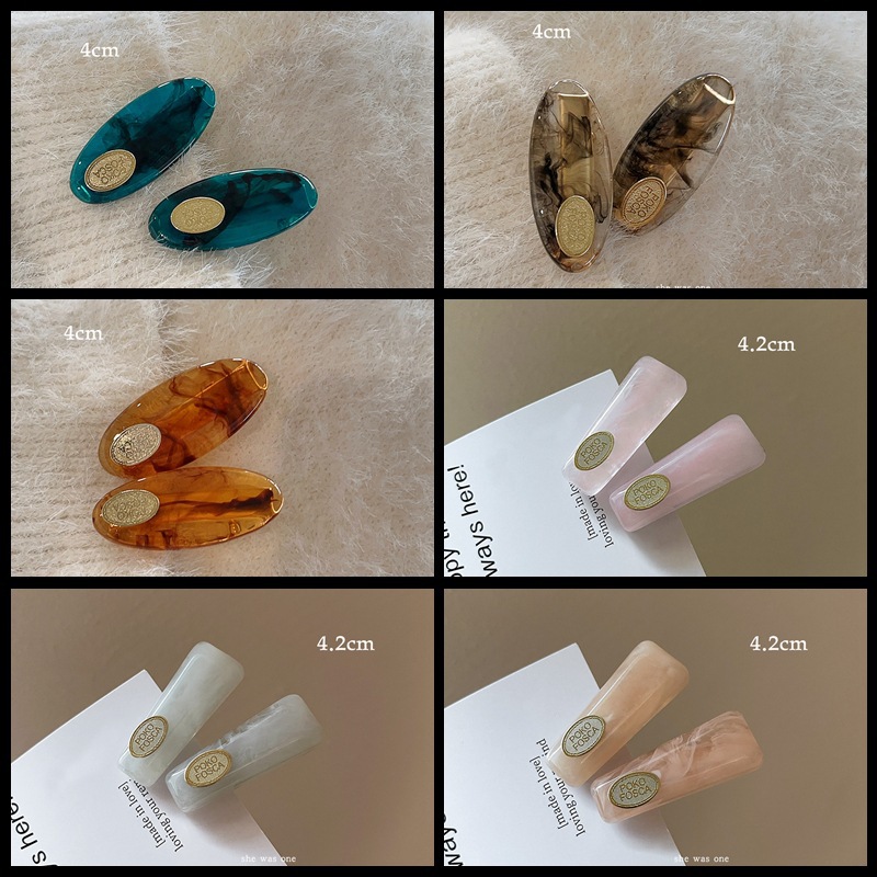 The same style of acetic acid hair clips, side clips, bangs, small hair clips, hair clips, duckbeak clips, hair clips and hair accessories as Korean Internet celebrities details Picture