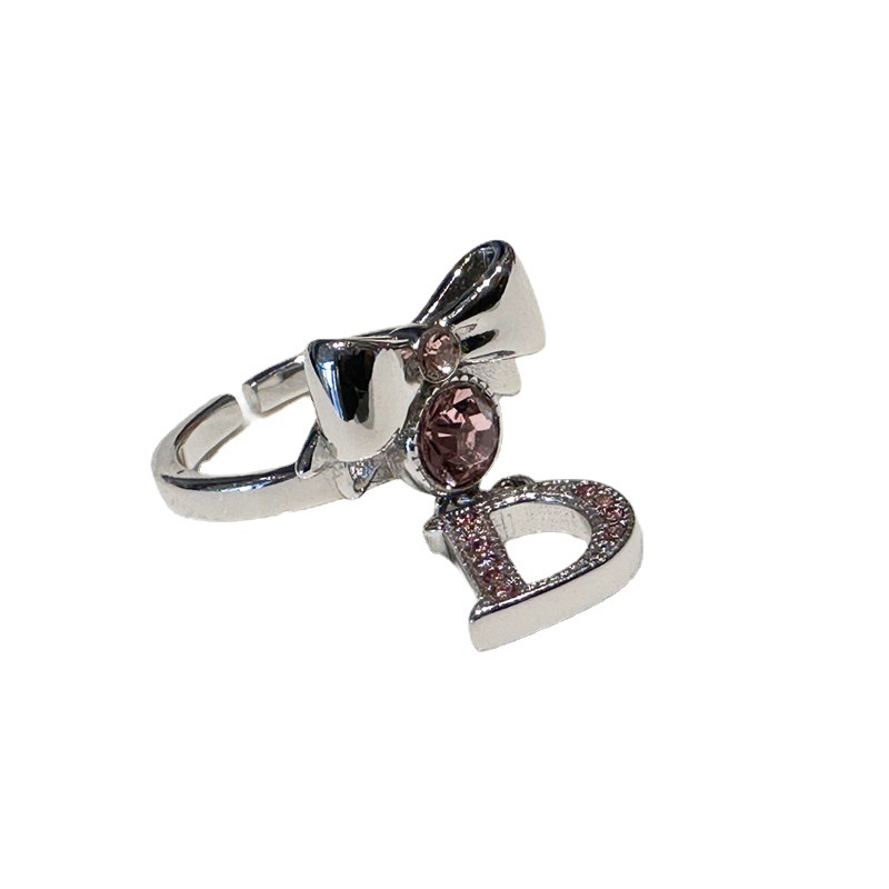 A niche design of a pink zircon open-top ring for women on Instagram, with a cold and elegant style, light luxury, trendy and high-end feel Item Picture