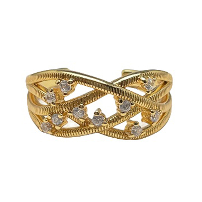 A mid-style brushed, wound and woven heart-shaped exquisite opening ring for women, a retro and cold style, a unique and niche index finger ring Item Picture