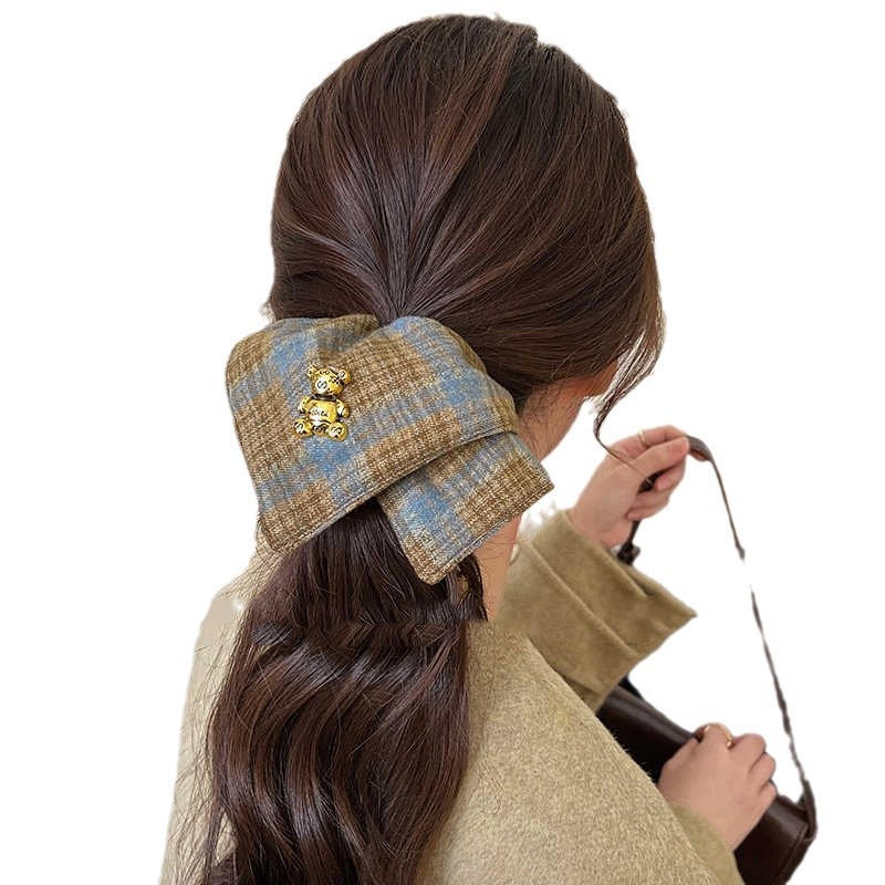 Korean-style large intestine hair band, women's high-end look, oversized bun hair tie, hair band, Internet celebrity, 2025 new style hair tie Item Picture