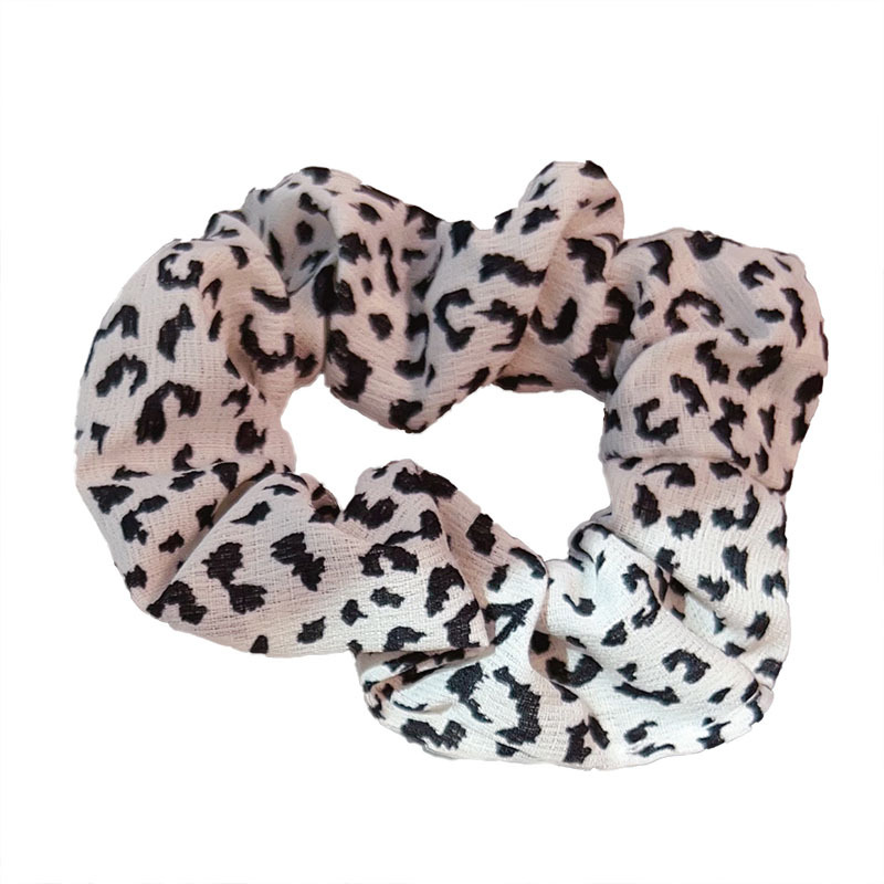 Korean retro leopard print hair band, large intestine band, simple and elegant hair tie, popular rubber band, women's hair tie, versatile hair accessory Item Picture