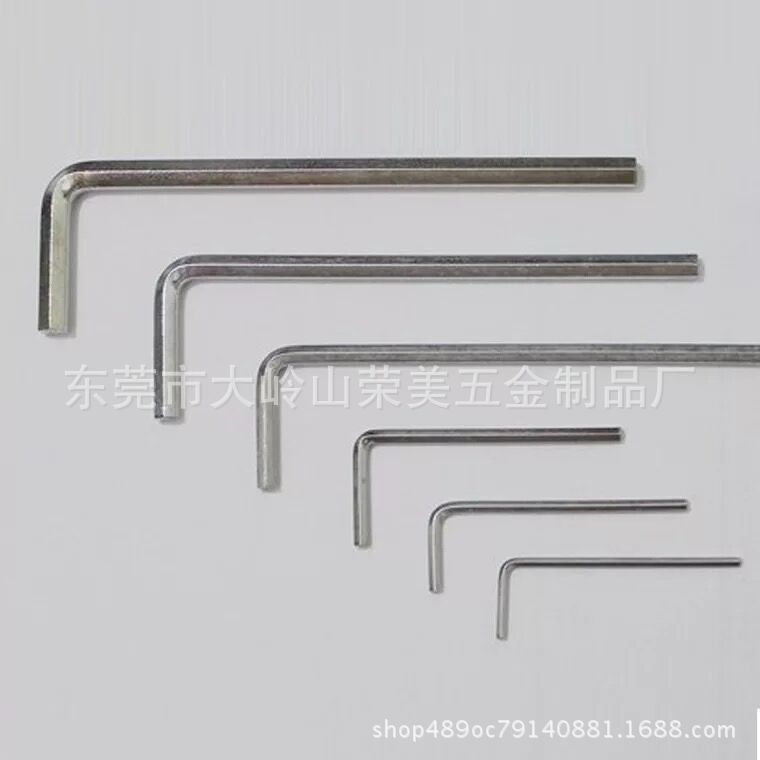 L-shaped hex socket wrench, metric and imperial hex socket wrench, flat-head wrench, 7-shaped hex socket, nickel and zinc plated wholesale details Picture