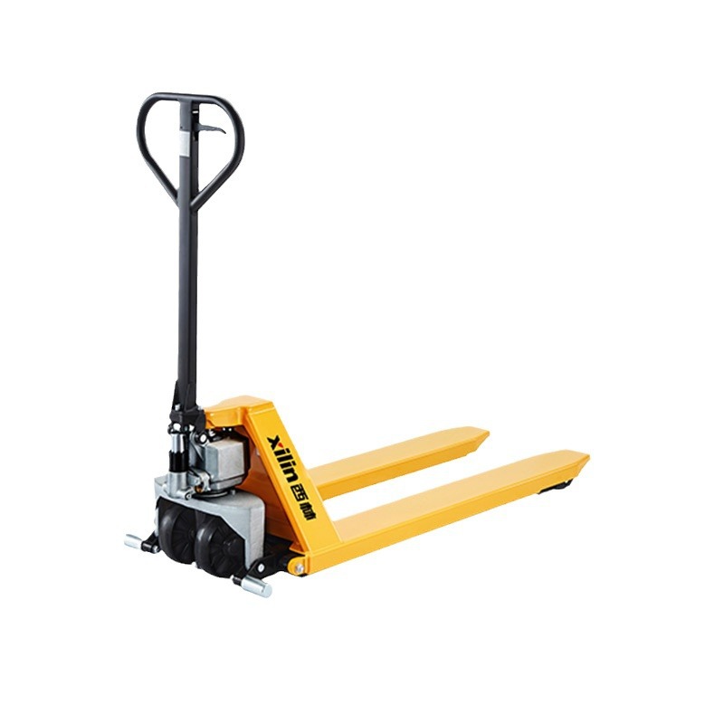 Scissor type high lift manual handling vehicle, Xilin JF hydraulic ground ox pallet handling vehicle for lifting and transporting goods Item Picture
