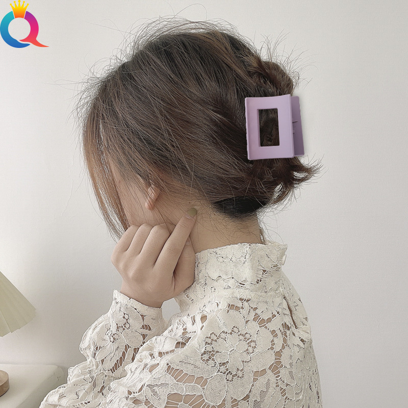 Qiyue Korean scratch-off square hair clip, shark clip, high-end and versatile, back head bun hair clip headwear Specification drawing