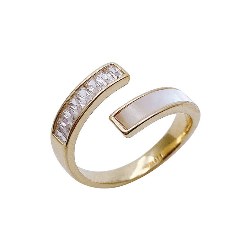 Korean drip glaze, a niche design, light luxury gold, high-end open ring, a retro female Internet celebrity, a personalized and versatile ring Item Picture