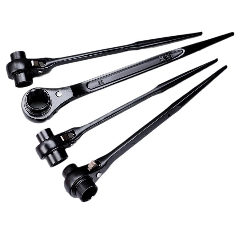 Multi-functional full-size industrial-grade socket pointed tail wrench, bidirectional labor-saving and quick dual-purpose ratchet pointed tail wrench Item Picture