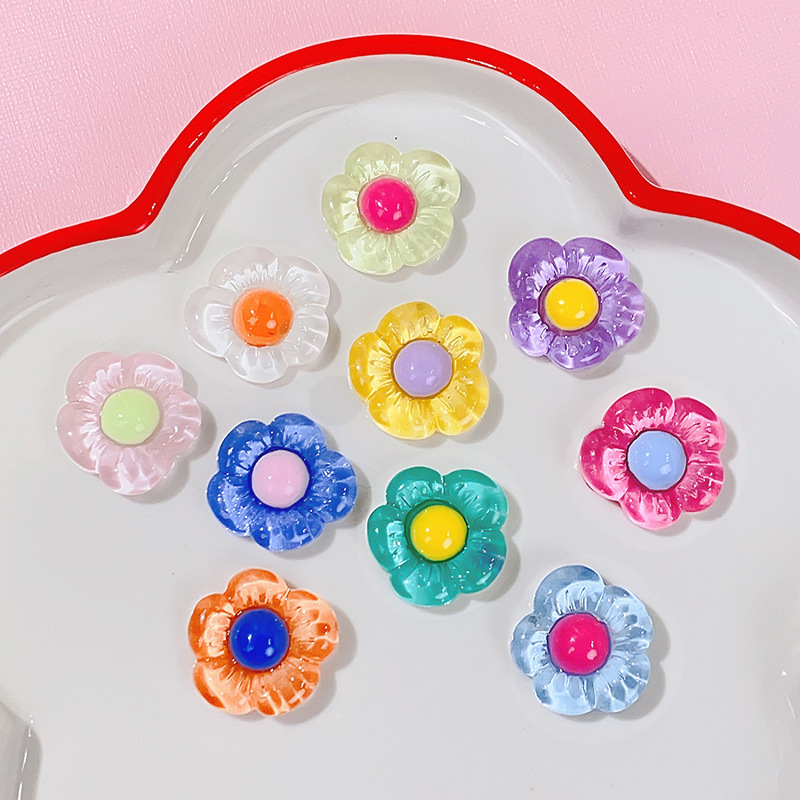 Hair accessory accessories, flower children's hair clips and hair bands, DIY cream glue, handcrafted resin headwear accessory material package details Picture