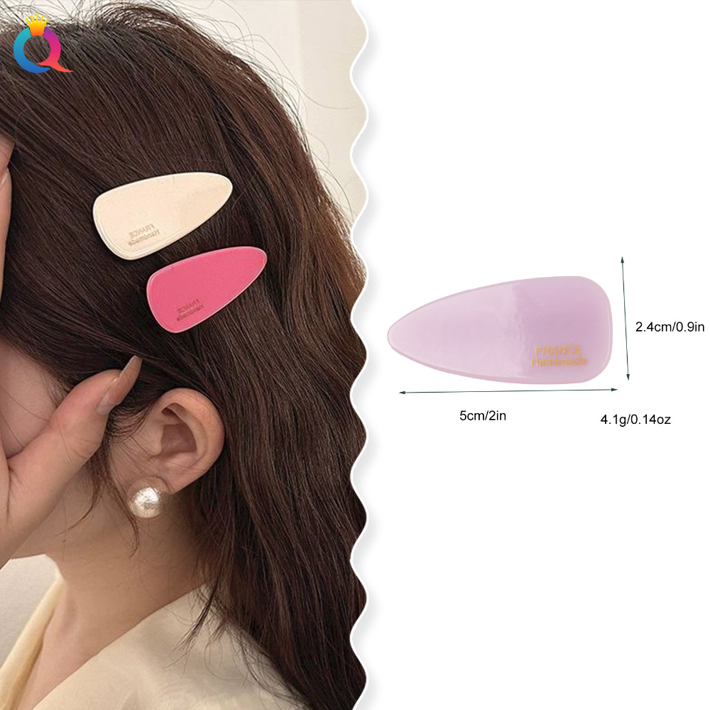 Qiyue's new pink hair clips with a girlish style, simple and elegant, cute bangs clips, hair clips, hair accessories and headwear details Picture