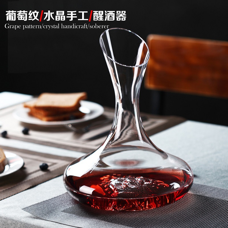 European-style creative crystal glass decanter, wine divider, red wine decanter pot, wine set for home use Specification drawing
