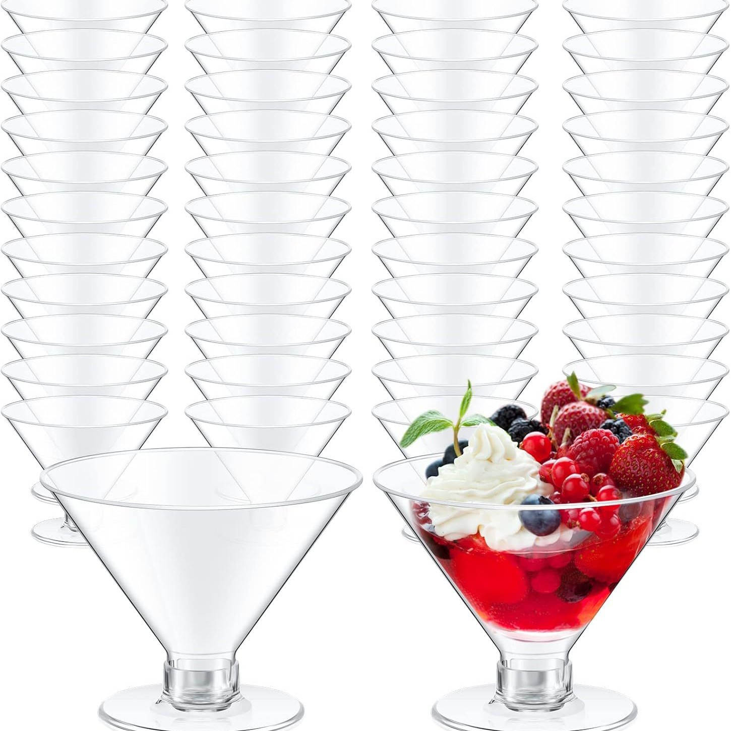 Wholesale 150ML dessert cups, disposable plastic transparent mousse cups for cross-border Middle East gatherings, parties and weddings Item Picture