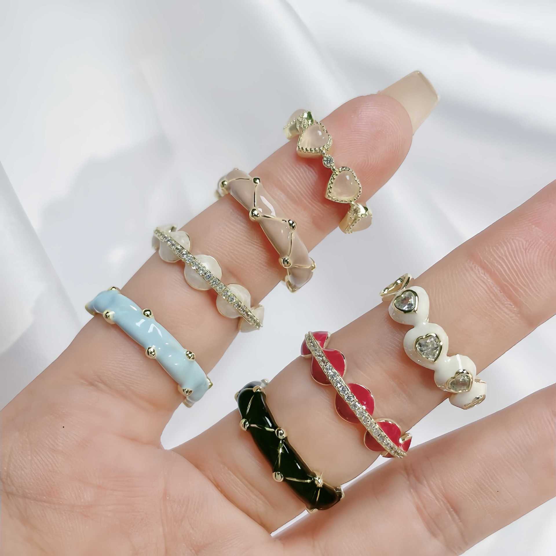 Cold style, light luxury, high-end, irregular geometric personality open ring, women's Instagram trendy style, versatile food ring Application Scenario