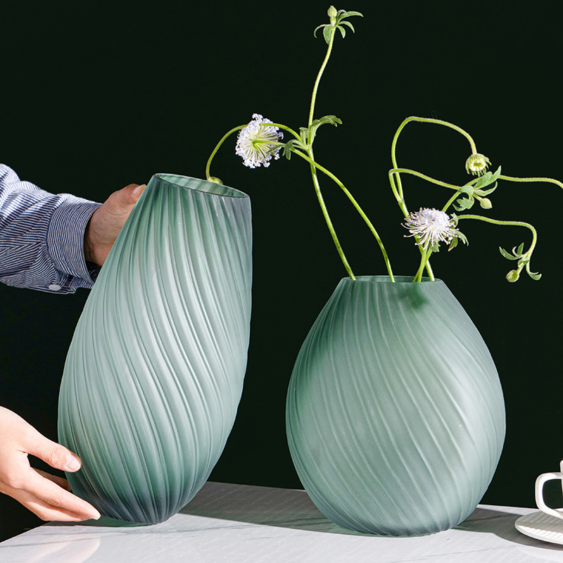 Light luxury high-end large vase floor-standing display, living room flower arrangement, Penghu Bay new high-end dining table glass display with a sense of sophistication Specification drawing