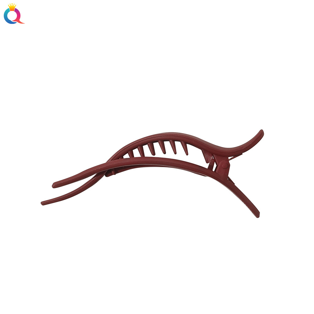 Qiyue Korean matte horizontal hair clip for bathing, large duckbill clip at the back of the head, plastic swallow clip hair accessory for women Item Picture