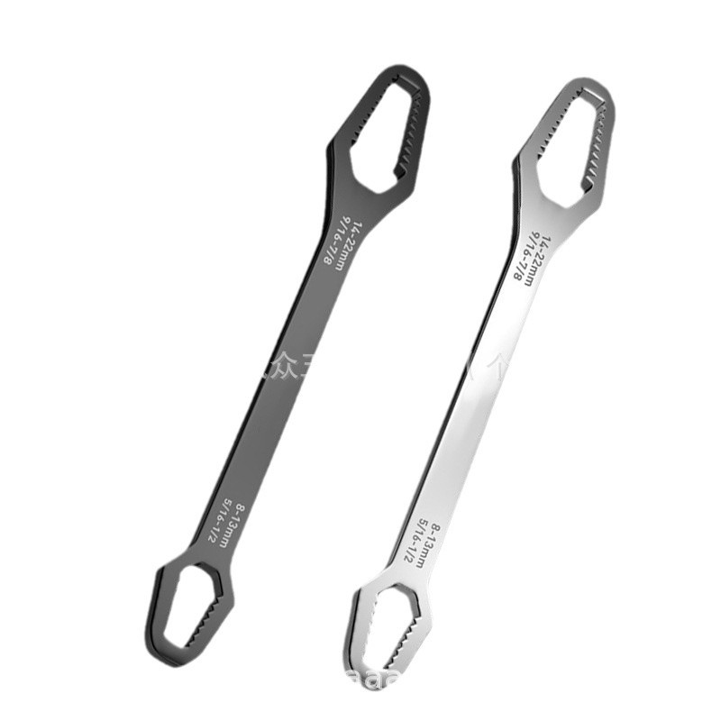 Ultra-hard steel wrench, small multi-functional double-head self-tightening universal 8-24, factory direct supply for fastening Item Picture