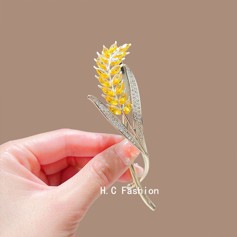 Wheat ear one-line hair clip, twist clip headwear, back of the head hair clip, high-end and elegant, frog clip hair clip for women details Picture