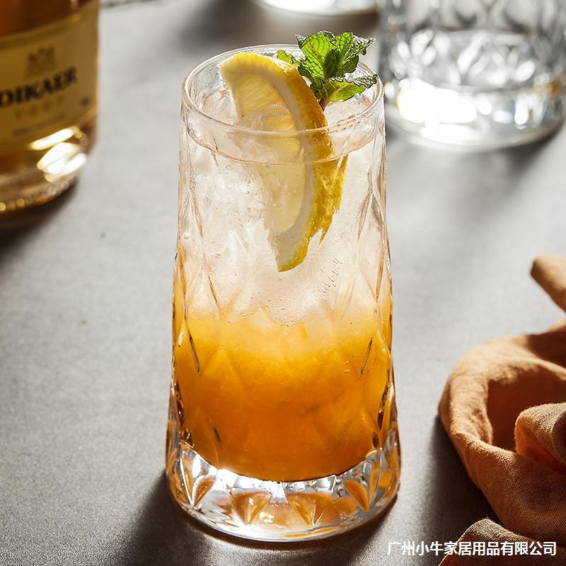 High-end glass diamond-shaped glass cups for home use, high-quality drinking cups for children, dessert cups for kids, whisky glasses Application Scenario