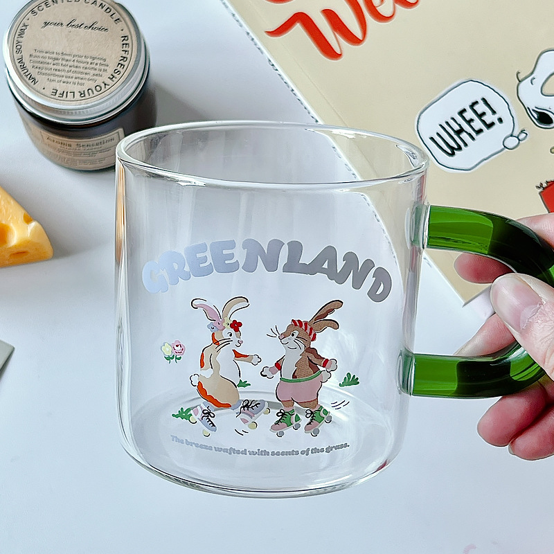 Bolimei Korean InS-style glass straw cups, girlish water cups, student drinking cups, glass cups wholesale Application Scenario