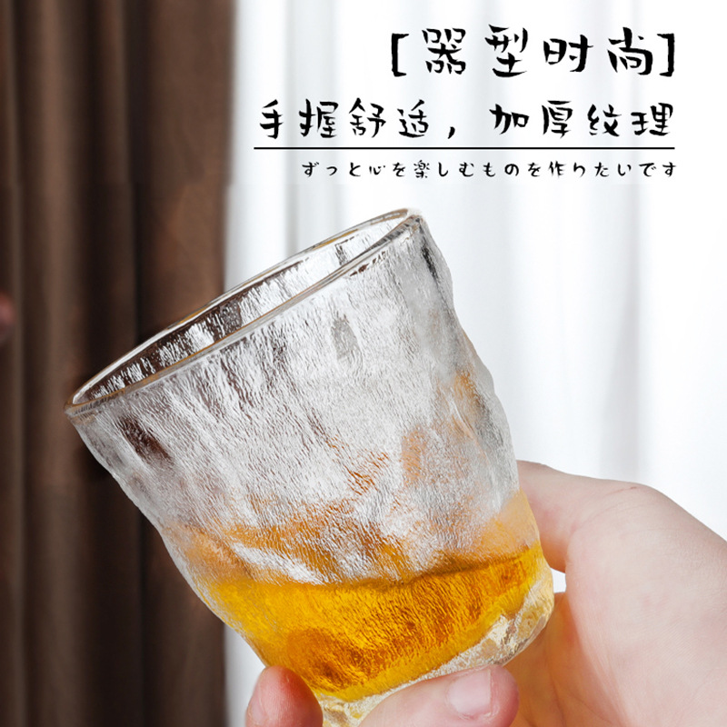 Creative glacier cups, light luxury high-end glass cups wholesale, simple household water cups, breakfast cups, high appearance level milk cups Application Scenario