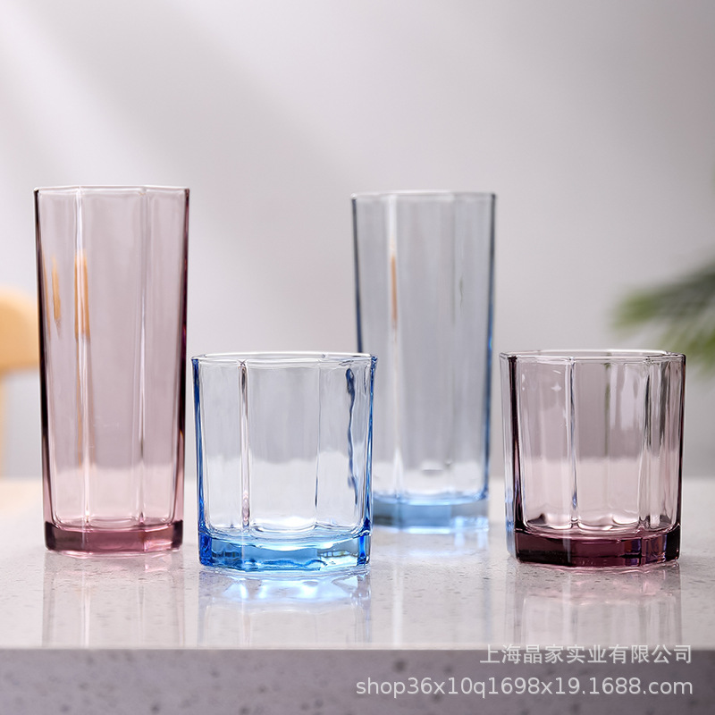 Green Apple Creative Blue Crystal Color Water Cup, Whisky Glass Cup, Glass Juice Cup, Foreign wine set wholesale set Specification drawing