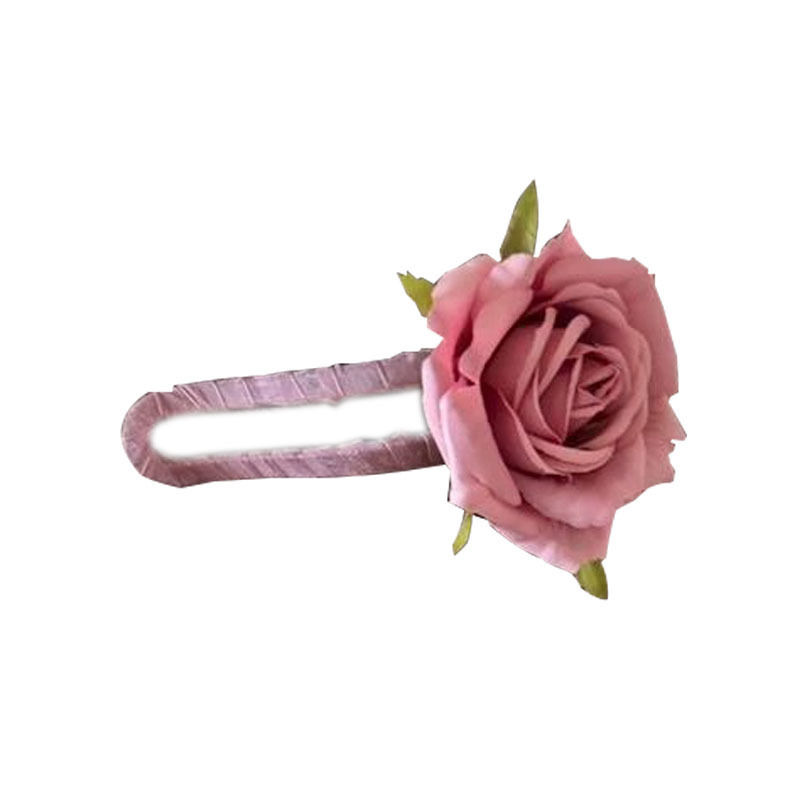 Spring and summer flower hair clips, semi-tied female faux rose, duckbill clips, early spring accessories, back of the head flower hair clips Item Picture