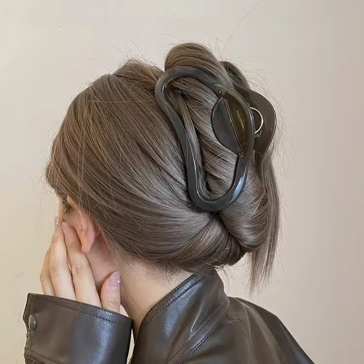 High-end women's hair clips, large hair clips, back hair clips, 2025 new high-end shark clip headwear Specification drawing