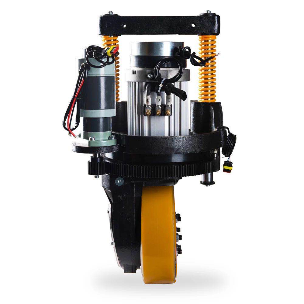 Gewa 48V permanent magnet synchronous motor vertical steering wheel with a diameter of 250 and shock-absorbing servo steering vertical drive steering wheel Application Scenario