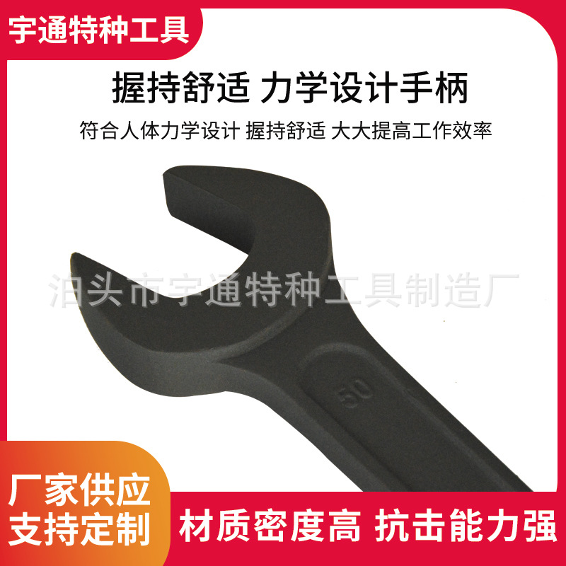Factory wholesale and processing of small integrated steel C-shaped open-end wrenches and die-forged steel single-head striking open-end wrenches Application Scenario