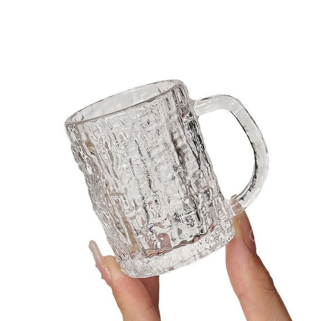 Coffee cup handle glass bar bottom thickened transparent white wine cup wine glass wholesale white wine cup KTV household Item Picture