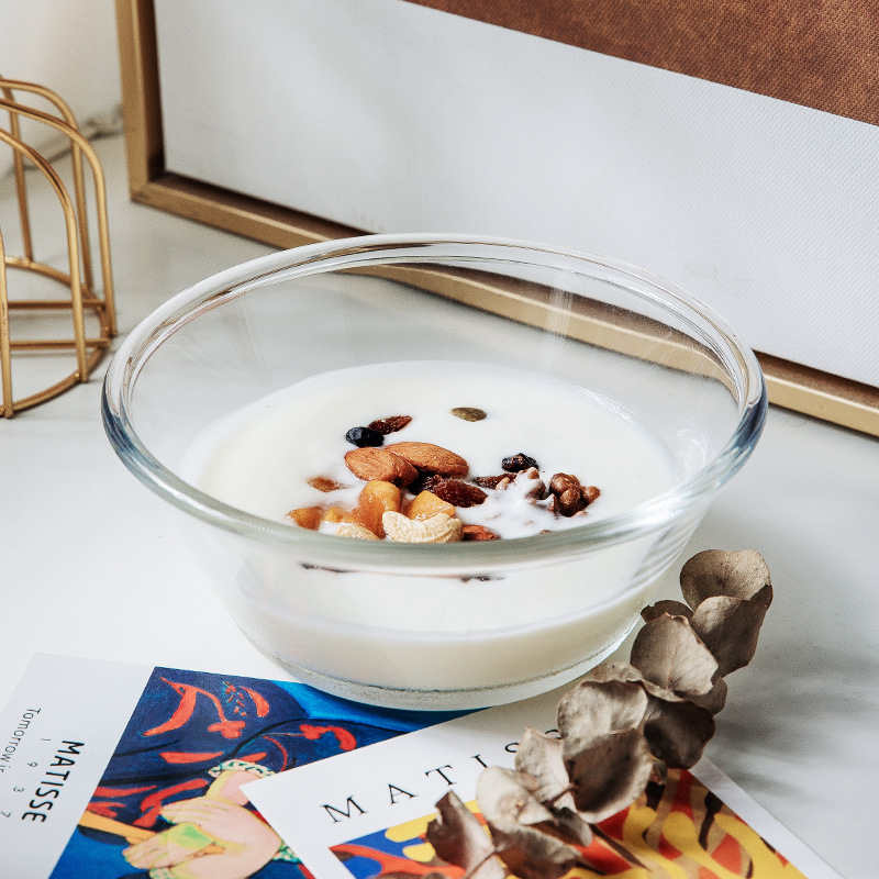 Customized glass salad bowls, fruit bowls, oat bowls, cute and girlish glass bowls, oat bowls, girlish fruit bowls Specification drawing