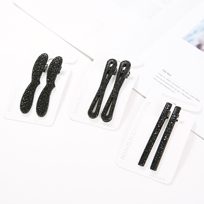 2-yuan store Korean version hair clip, spray paint, diamond duckbill clip, butterfly bow tie, duckbill clip, edge clip, hair accessory, head accessory A68 Specification drawing