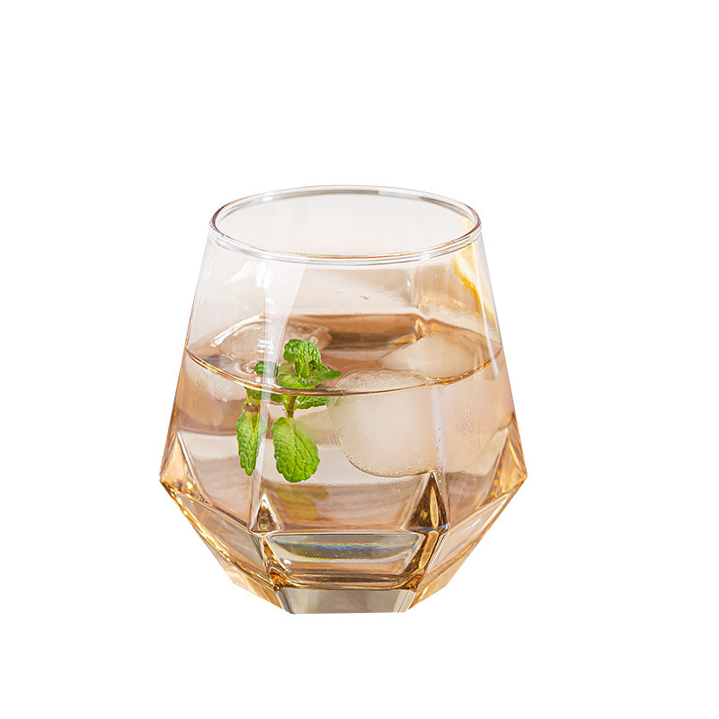 High appearance level hexagonal whisky cup, glass cup, water cup, tea cup, juice cup, milk cup, beverage cup, ins beer mug Item Picture