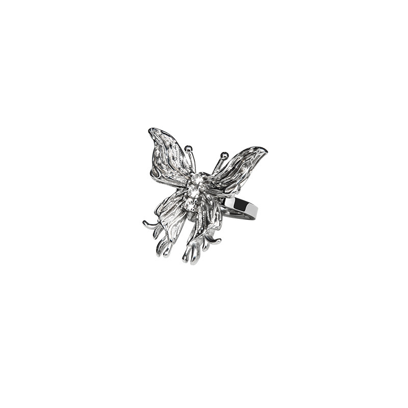 The liquid butterfly ring is a high-end and stylish women's fashion design with an InS-style individual accessory. It is a trendy and niche cold style ring Item Picture