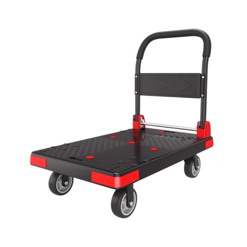 Small trolley, truck, handcart, transporter, silent home warehouse, express delivery, flatbed truck, silent foldable trailer Item Picture