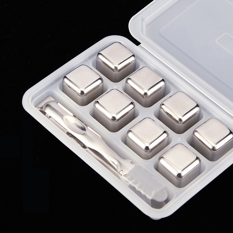 Food-grade household 304 stainless steel ice cubes, metal quick-freezing ice wine stones, whisky wine freezing wonder ice pellets Specification drawing