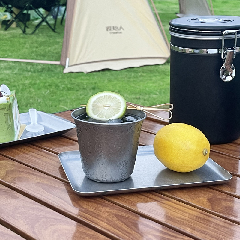 304 stainless steel retro snowflake cold drink cup, high appearance level, portable cup, home, camping, office coffee beer cup details Picture