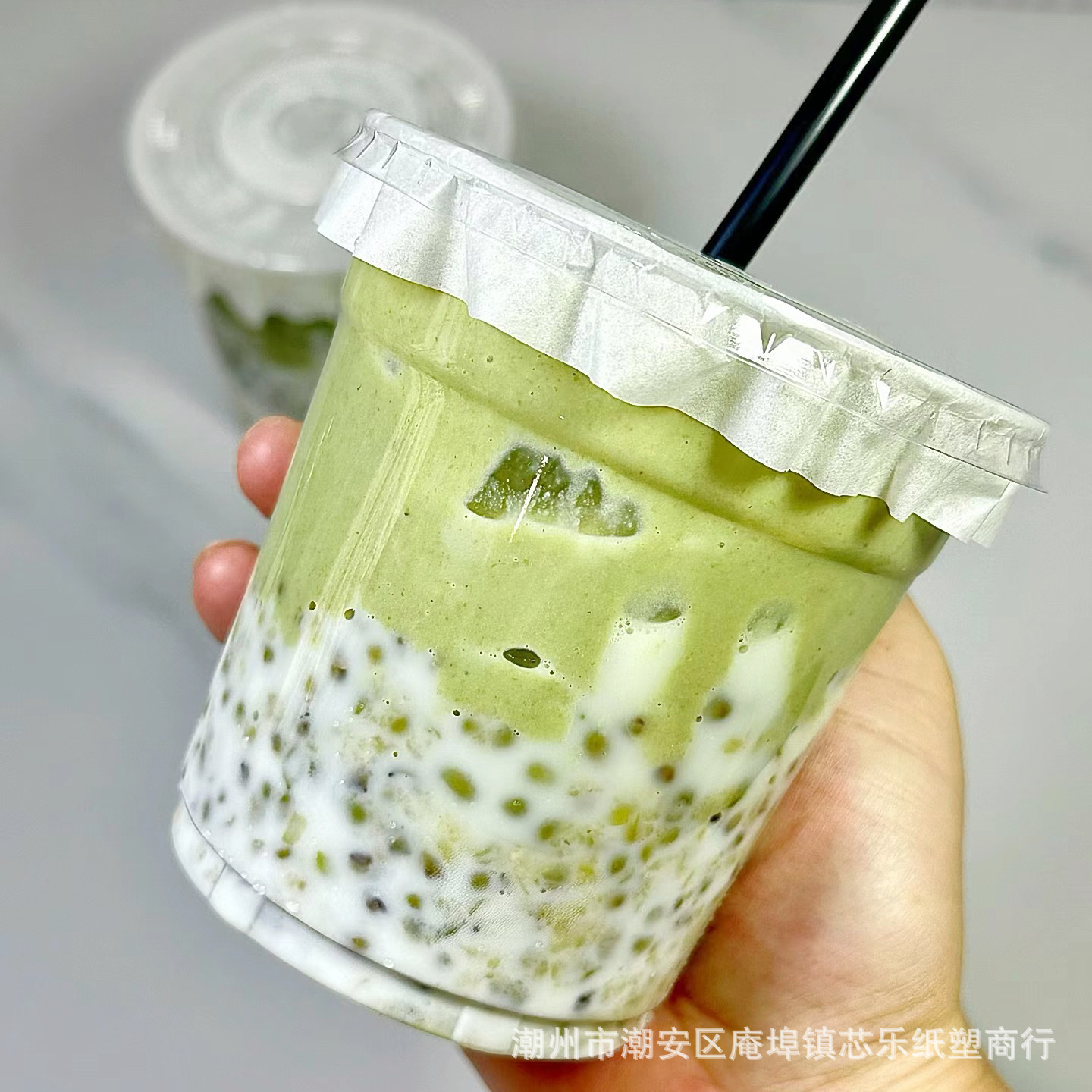 Mung bean milk smoothie cup, disposable milk tea cup, coffee cup, mung bean ice packaging plastic cup, thickened pet Application Scenario