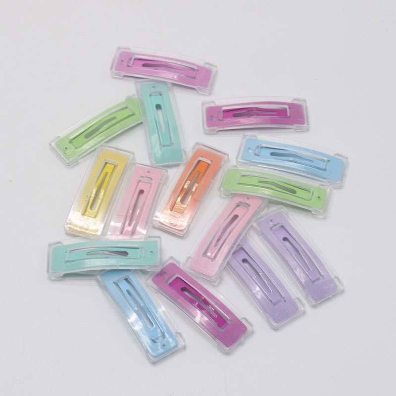 Cute transparent candy-colored bb hair clip, diy hair accessory, Korean-style broken hair clip, side bangs clip wholesale Application Scenario
