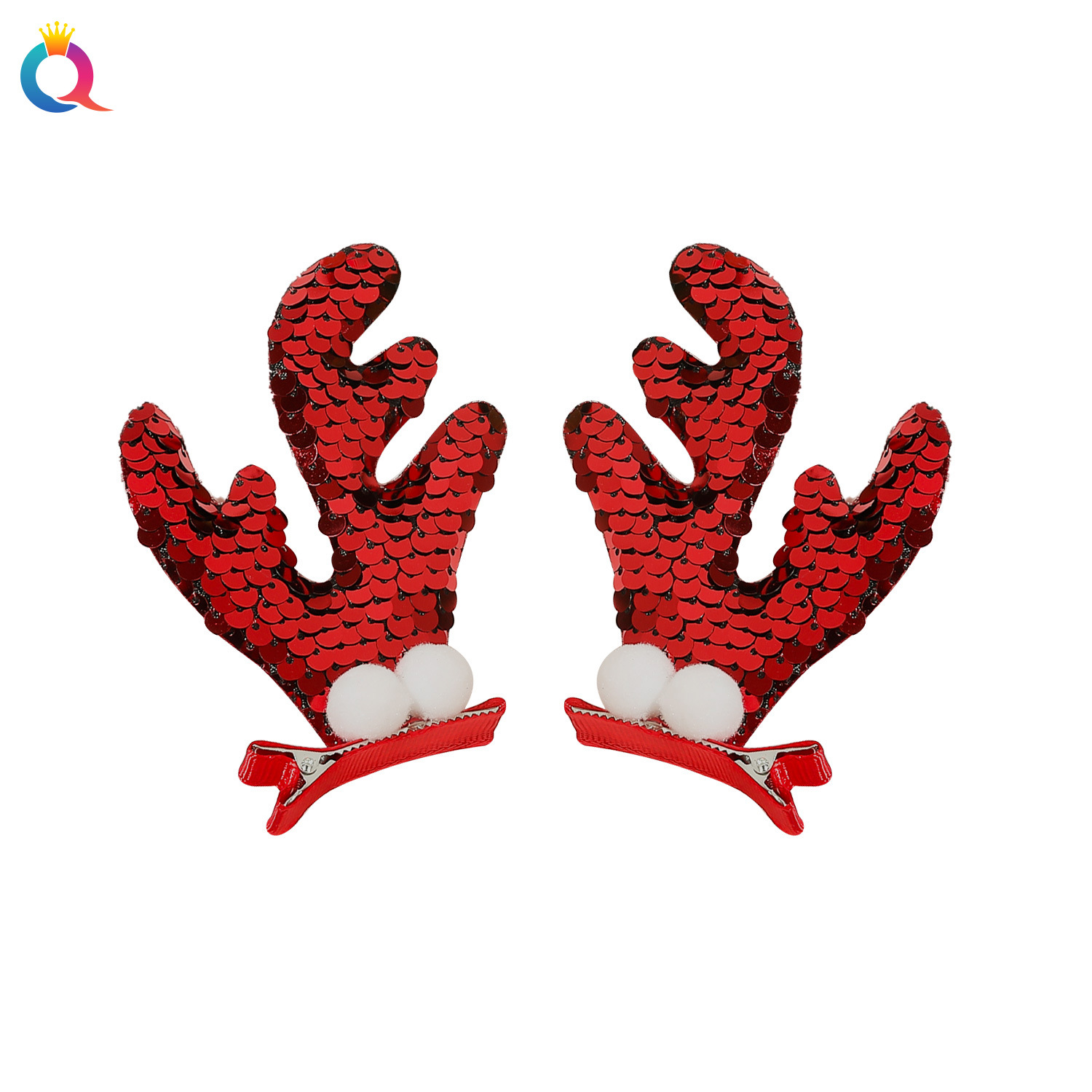 Qiyue Cross-border Christmas Hairpins, holiday decorations, duckbill clips, hair clips, side bangs clips, hair accessories wholesale Item Picture