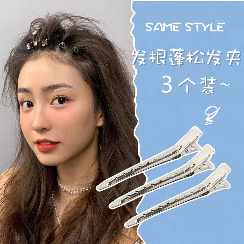 y2k Dopamine Pentagonal star hair clip, Heart water diamond Small hair clip, Metal fringe seaside clip, ins straight clip hair accessory Application Scenario