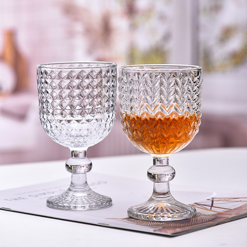 Wholesale of red wine, highball glasses, creative glass cups, simple and retro transparent high-end water cups, and juice cups from the manufacturer details Picture
